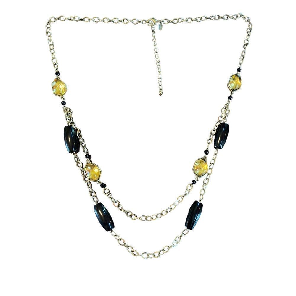 Vintage Chico’s 38”+4” layered necklace